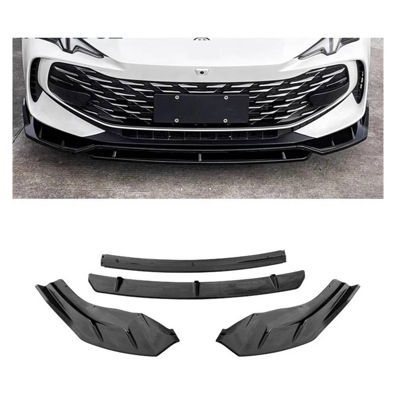 Frontschweller Kompatibel for MG 7 Splitter Auto Body Kit 2023 2024 Stoßstangenlippenspoiler Zubehör Transform Style(Type A Glossy black) von JFAQIPEI