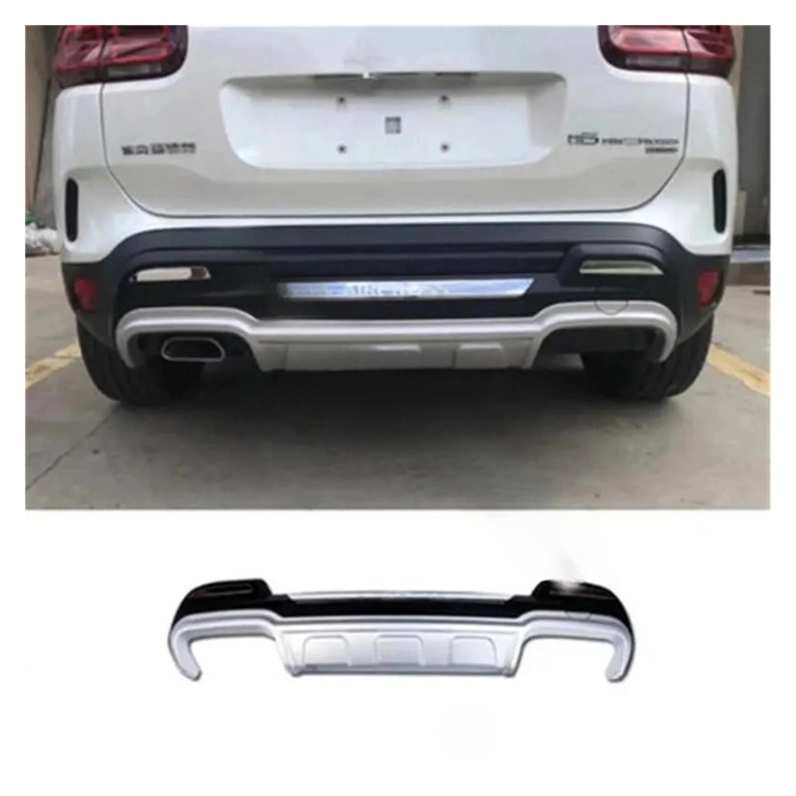 Kompatibel for Citroen C5 AIRCROSS 2019–2021 ABS Chrom vorne und hinten Stoßstangenabdeckung Zierleiste Schutz Stoßstange Auto Styling(A) von JFAQIPEI