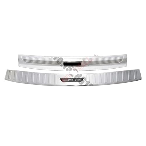 Kompatibel for Citroen CitroenC5X C5X 2021-2022 Edelstahl Auto-Einstiegsleiste/Türschwelle Heckstoßstangenschutz Schwelle Auto-Styling(A) von JFAQIPEI