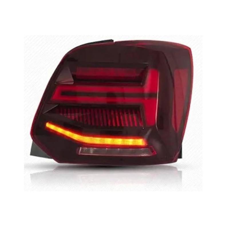 JFENGNB Auto Rückleuchten für VW Polo 2011-2017, Bremslicht Blinker Links Rechts Heckleuchte Rücklicht Rückleuchte Rücklichter Ersatz Zubehör,B/Red Right von JFENGNB