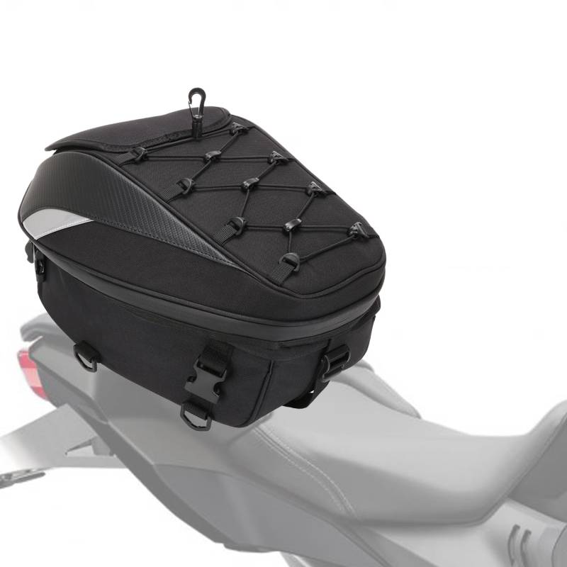 JFG RACING Hecktasche Rucksack,Ruecksitz Tasche Satteltasche Doppelter Einsatz Motorrad Rucksack Wasserdicht Gepäck Taschen Motorrad Helm Tasche Aufbewahrungstaschen von JFG RACING