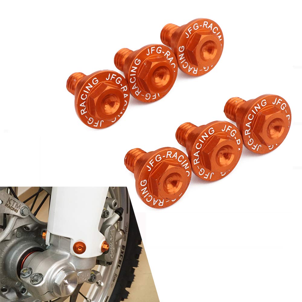 JFG RACING 6PCS Motorrad Vordergabeln Schutzschrauben für 50/65/85SX 125-530SX/SX-F/XC/XC-F/EXC/EXC TPI/EXC-F/XC-W/XCF-W 690ENDURO/R Orange JFG RACING 6PCS Motorrad Vordergabeln Schutzschrauben für 50/65/85SX 125-530SX/SX-F/XC/XC-F/EXC/EXC TPI/EXC-F/XC-W/XCF-W 690ENDURO/R Orange von JFG RACING
