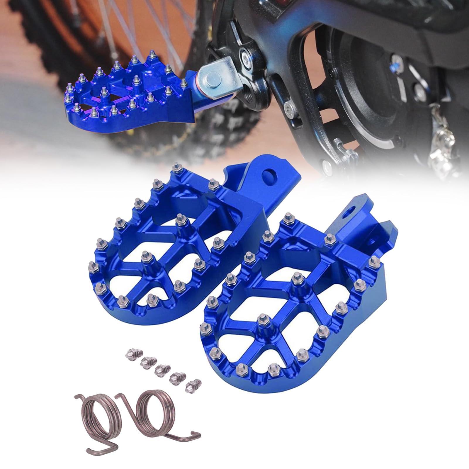 Dirt Bike Fußrasten,Motorrad Fußrasten Breite Fußrasten CNC Aluminiumlegierung für Sur Ron Light Bee S/X X160 X260 CRF150F CRF230F 2003-2019 Blau Dirt Bike Fußrasten,Motorrad Fußrasten Breite Fußrasten CNC Aluminiumlegierung für Sur Ron Light Bee S/X X160 X260 CRF150F CRF230F 2003-2019 Blau von JFG RACING