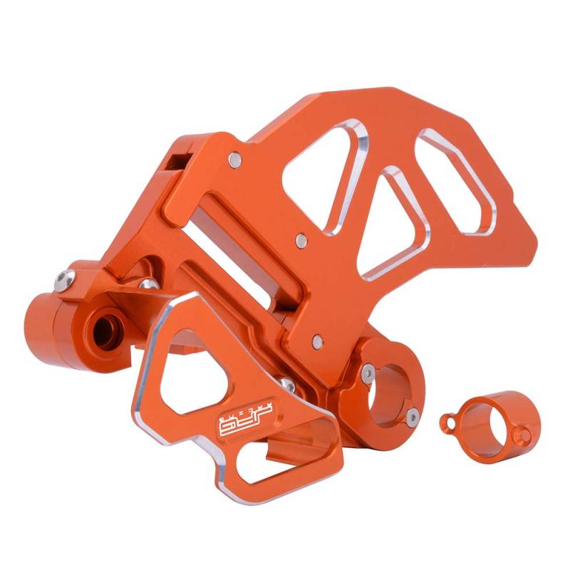 Hinterer Bremsscheibenschutz und Bremssattelschutz, Motorrad Bremsscheibenschutz Bremssattel Scheibenschutz Set für XC-W XCF-W EXC EXC-F SMR FC TC TE FE Orange von JFG RACING