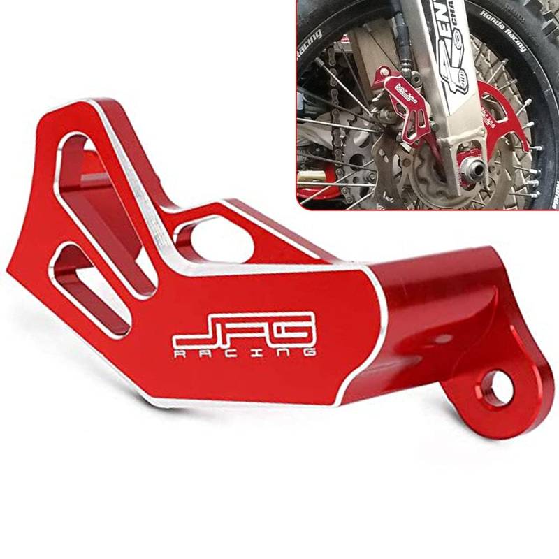 JFG RACING Motorrad Bremssattelschutz,Hinterrad Bremssattel Abdeckung Schutzfolie für CR125 CR250 2002-2008 CRF250R CRF250X 2004-2017 CRF450R 2002-2017 CRF450X 2005-2017 CRF450RX 2017 Rot von JFG RACING
