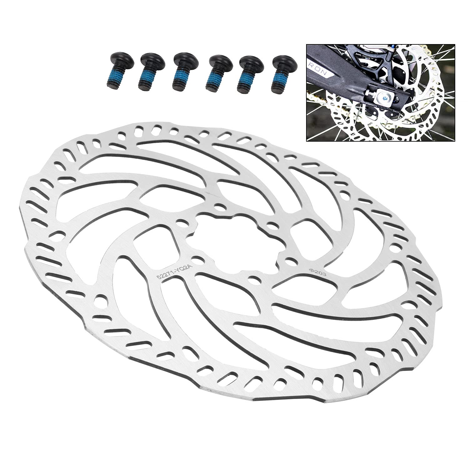 Motorrad Hinterrad Bremsscheibe, Bremsscheibe mit Schrauben, Bremsscheibenrotor für elektrisches Dirtbike Surron Sur Ron Sur-Ron Light Bee X/S Motorrad Hinterrad Bremsscheibe, Bremsscheibe mit Schrauben, Bremsscheibenrotor für elektrisches Dirtbike Surron Sur Ron Sur-Ron Light Bee X/S von JFG RACING