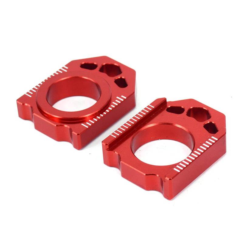 JFG RACING Motorrad Hinterachse Blocks Kettenversteller für CR125R CR250R CRF250R CRF450R CRF250X CRF450X CRF250RX CRF450RX CRF450L CRF450RL Rot von JFG RACING