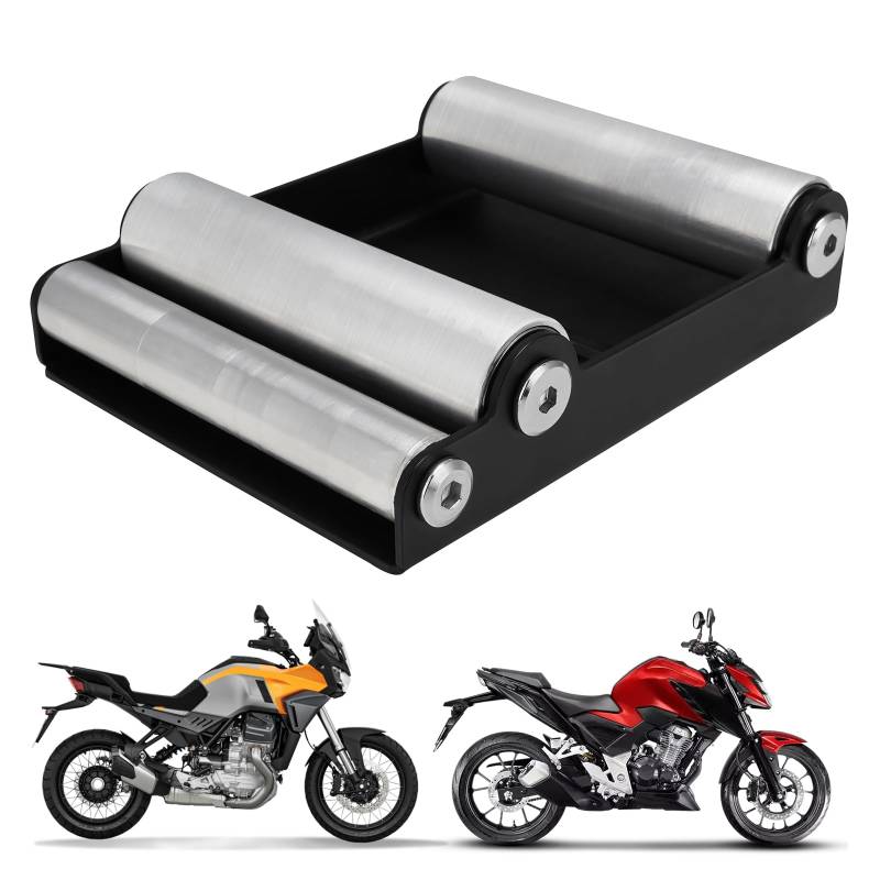 JFG RACING Motorrad -Radwalzen -Ständer Motorrad -Radreinigung für Reifenreinigung und Kettenschmierung - Groller -Radspinner Ständer （Fahrrad <485 lb Trockener WT & Reifenbreite <180 mm von JFG RACING
