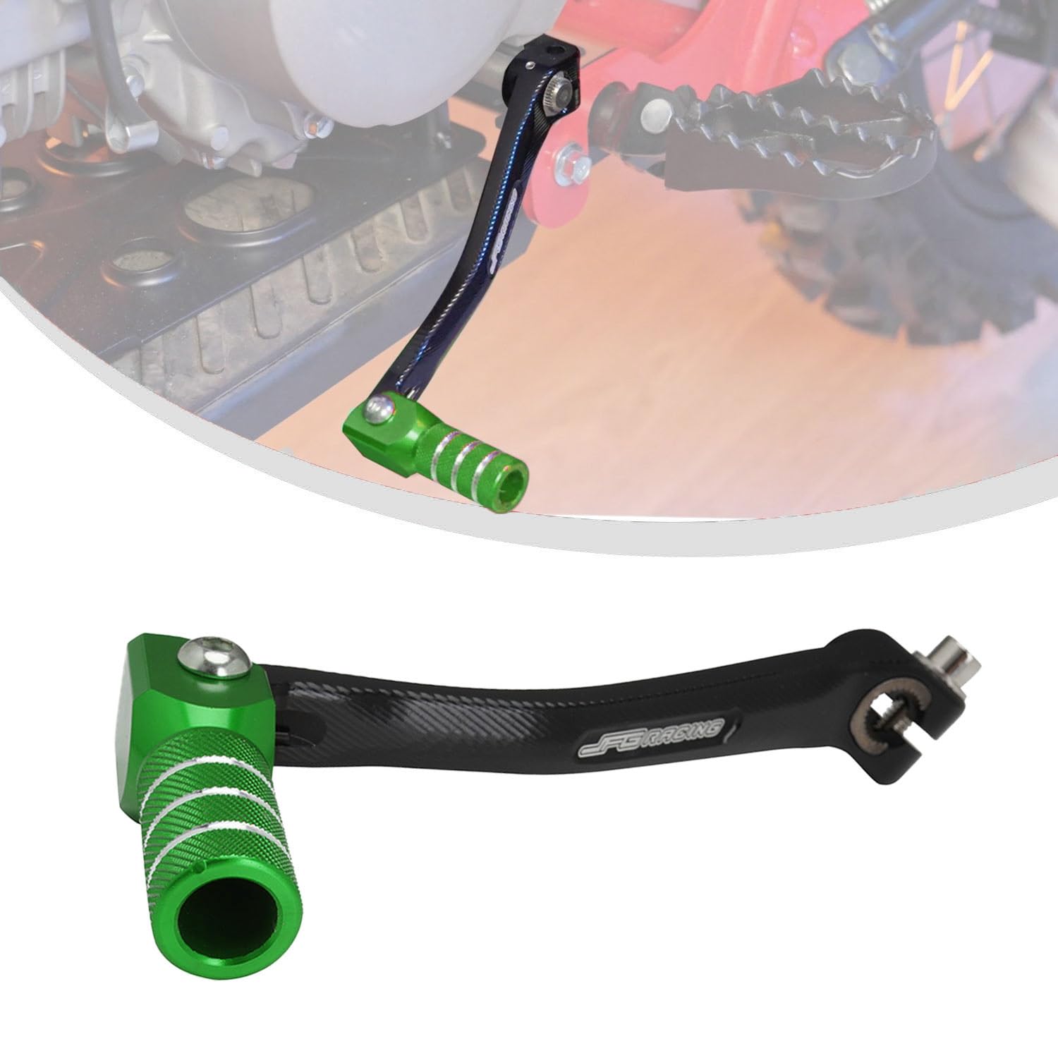 JFG RACING Motorrad Schalthebel,Klappschalthebel aus CNC Aluminium für 50cc-125cc Dirt Pit Bike XR50 CRF50 XR70 CRF70 XR110 CRF110-Grün JFG RACING Motorrad Schalthebel,Klappschalthebel aus CNC Aluminium für 50cc-125cc Dirt Pit Bike XR50 CRF50 XR70 CRF70 XR110 CRF110-Grün von JFG RACING