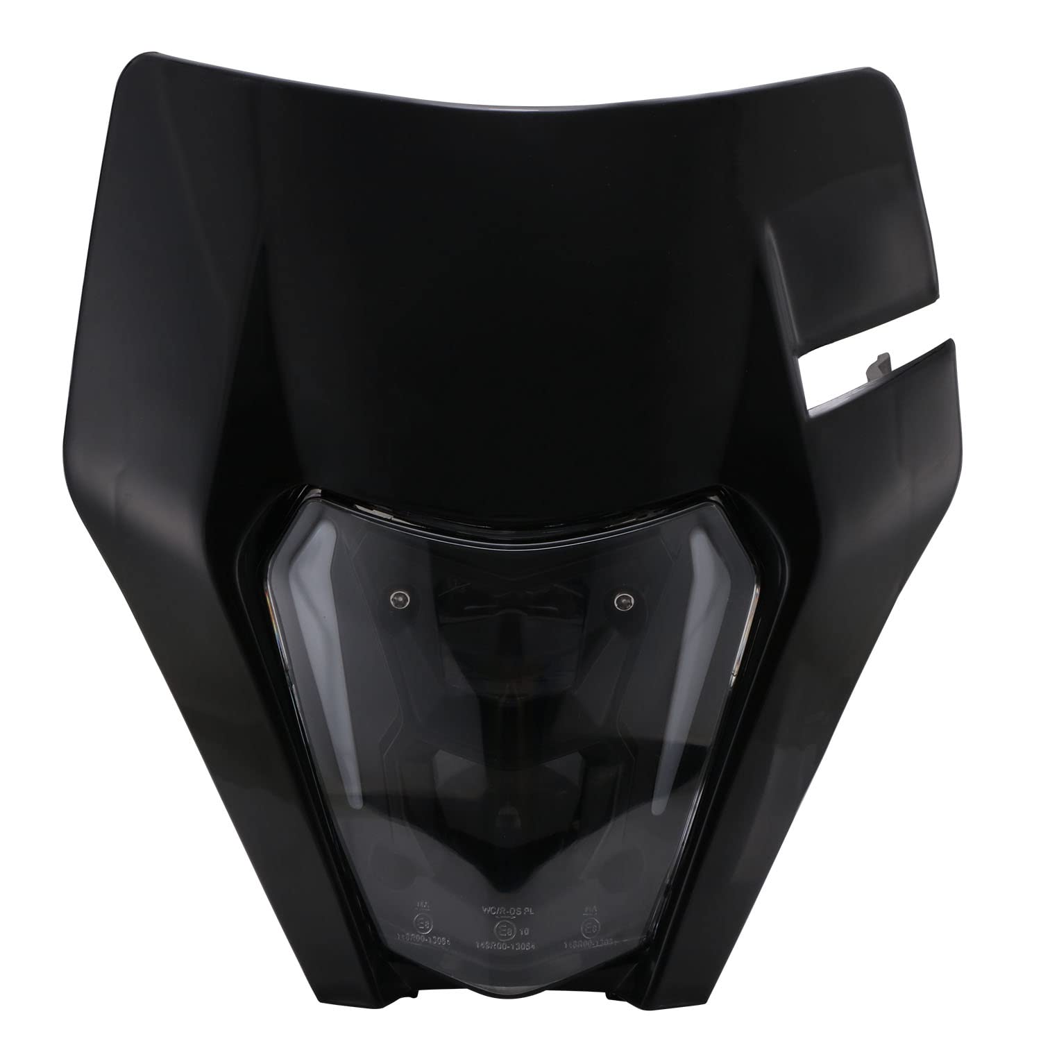 JFG RACING Motorrad Universalscheinwerfer Scheinwerfer Scheinwerfer Tagfahrlicht mit Lenkung für Die meisten Motorräder Dirt Bike Motocross Enduro Supermoto-Schwarz von JFG RACING