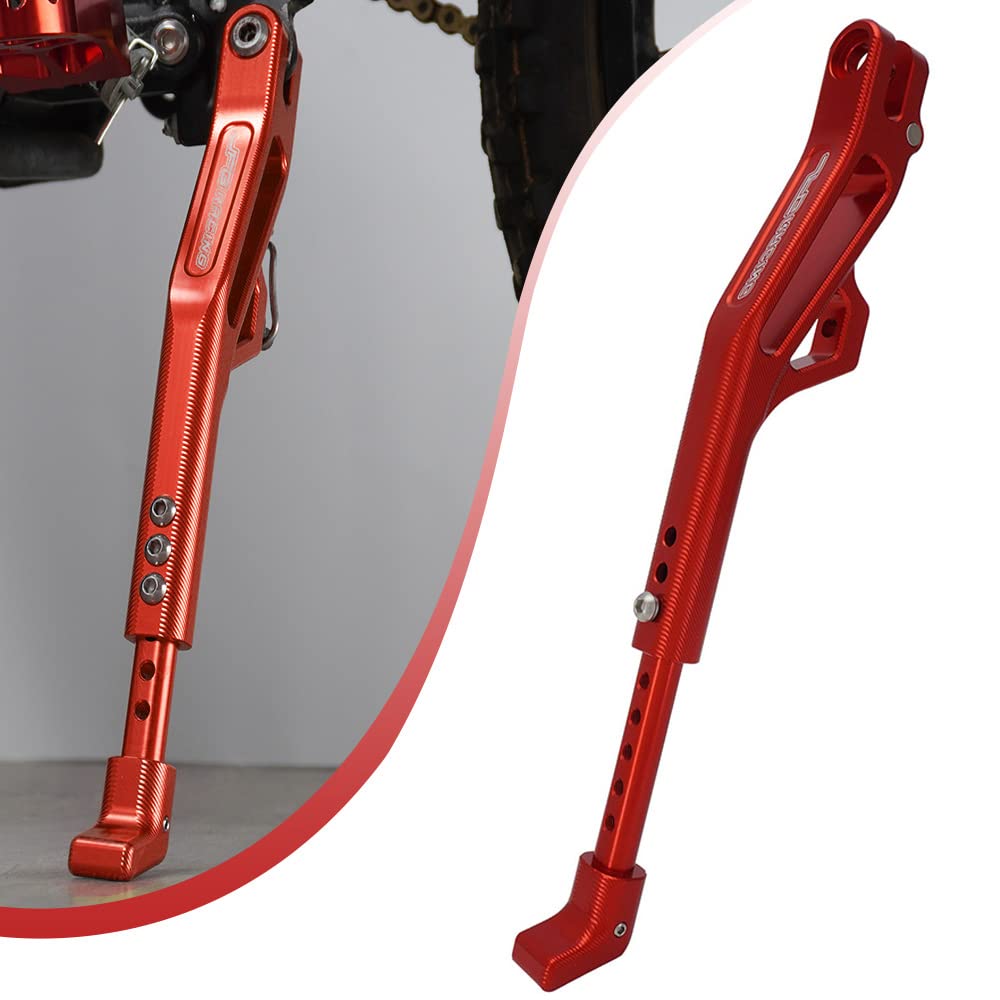 JFG RACING Motorrad Ständer,Verstellbarer Motorrad Seitenstaender Fußstütze Parkbeinstütze Staender Hinterrad für Sur Ron Light Bee S/X Segway X160/X260-Rot JFG RACING Motorrad Ständer,Verstellbarer Motorrad Seitenstaender Fußstütze Parkbeinstütze Staender Hinterrad für Sur Ron Light Bee S/X Segway X160/X260-Rot von JFG RACING
