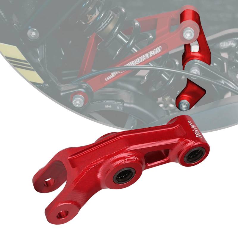 JFG RACING Progressive Hinterradaufhängung Motorräder, verstärktes Aluminium Billet Hintergestänge für Sur Ron Light Bee X Segway X160/X260 Electric Dirt Bike-Rot von JFG RACING
