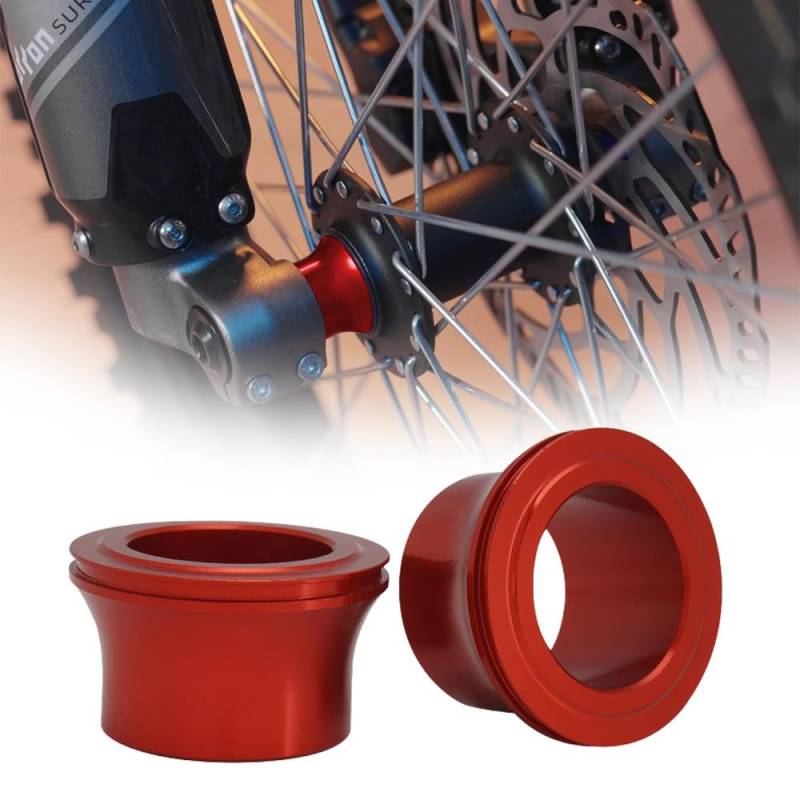 JFG RACING Sur Ron Abstandshalter für Vorderradnaben, CNC-Aluminium, für Motorrad, Radnaben, Sur-Ron Light Bee S/X Elektro-Dirt Bike-Rot von JFG RACING