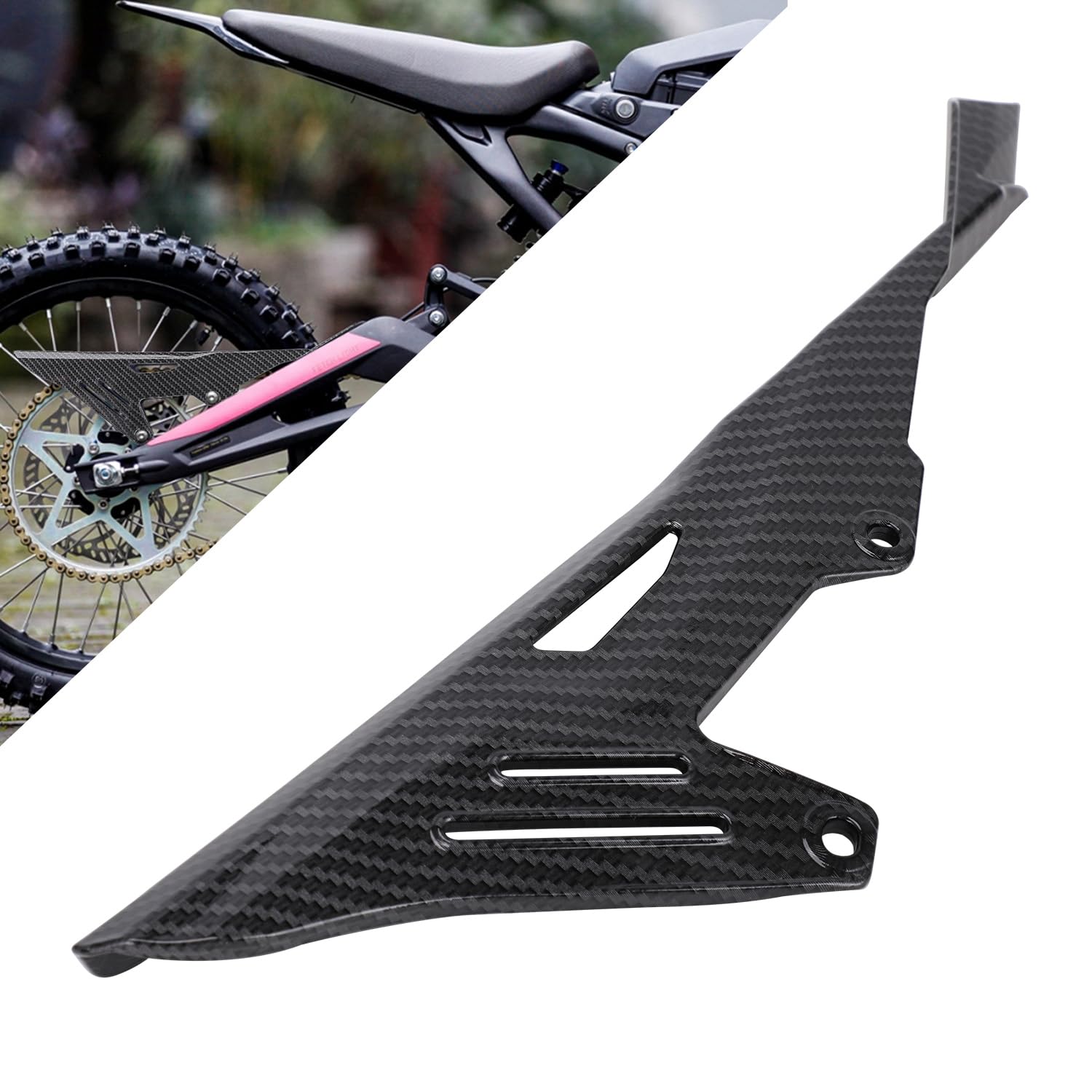 JFG RACING Sur Ron Kettenschutzabdeckung, Motorrad-Kettenrad-Schutzabdeckung, Kettenschutz, Gürtelschutz, Abdeckung für Sur Ron Light Bee-Carbonfaser-Muster JFG RACING Sur Ron Kettenschutzabdeckung, Motorrad-Kettenrad-Schutzabdeckung, Kettenschutz, Gürtelschutz, Abdeckung für Sur Ron Light Bee-Carbonfaser-Muster von JFG RACING