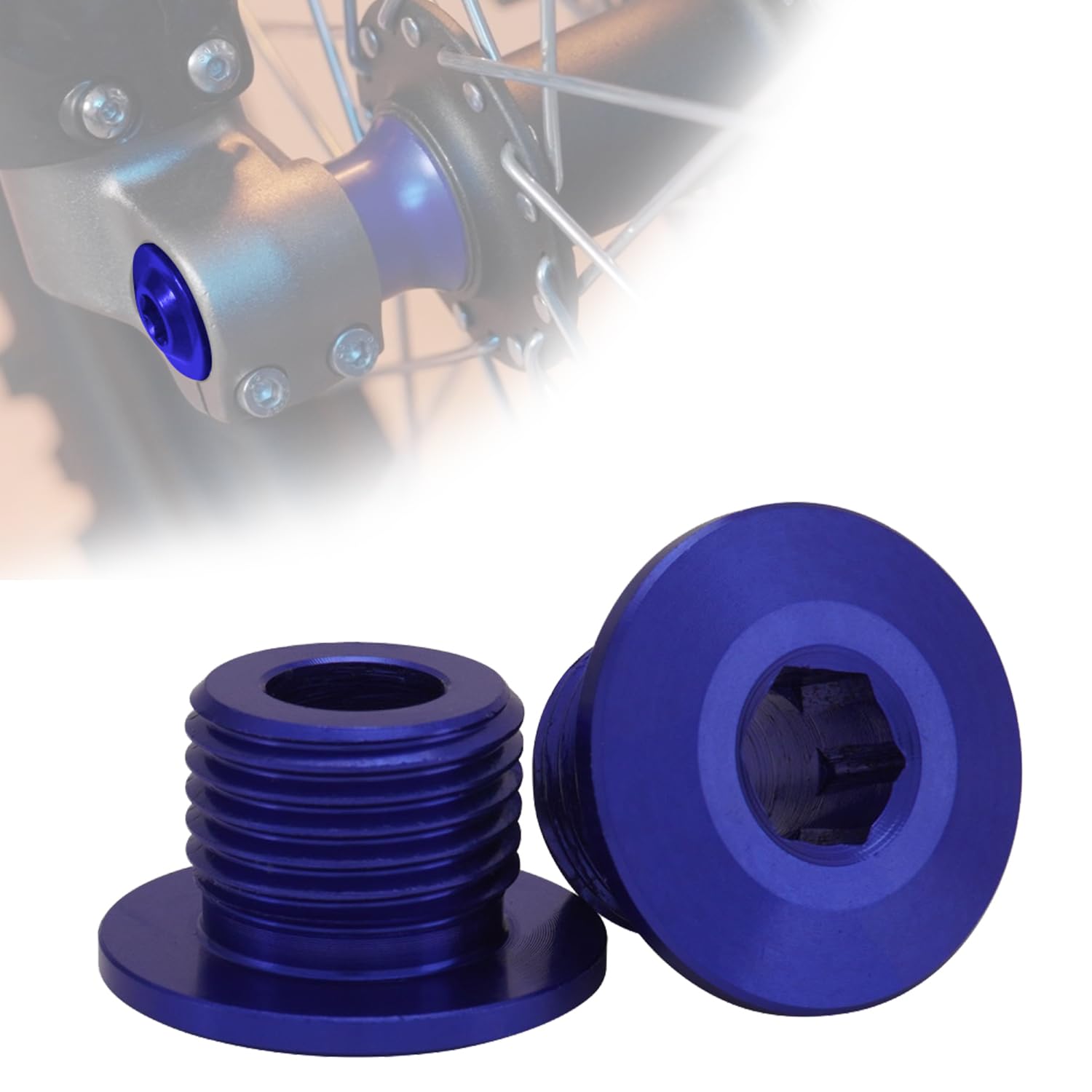 JFG RACING Sur Ron Vorderradachsmutterschraube, M16 x 1,5P Achse Kontermutter Schraube für E-Bike Sur Ron Light Bee X/S/L1E/X160/X260-Blau von JFG RACING