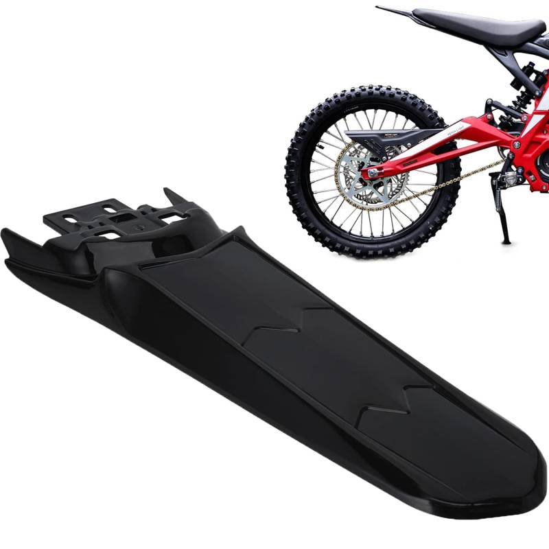 Motorrad Schutzblech Hinten,Motorrad Verlängerter Hinten Kotflügel Rear Fender für Sur Ron Light Bee X/S Segway X260 X160 Electric Dirt Bike-Schwarz von JFG RACING