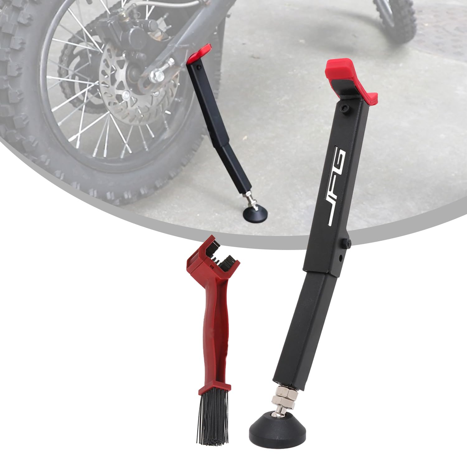 JFG RACING Motorrad Hinterrad Hebeständer Radständer Vorne und Hinten für die meisten Motorradräder Motocross Enduro Pit Bike Dirt Bike-Rot JFG RACING Motorrad Hinterrad Hebeständer Radständer Vorne und Hinten für die meisten Motorradräder Motocross Enduro Pit Bike Dirt Bike-Rot von JFG RACING
