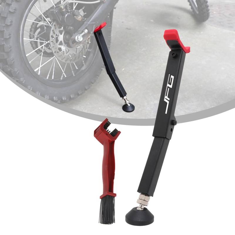 JFG RACING Motorrad Hinterrad Hebeständer Radständer Vorne und Hinten für die meisten Motorradräder Motocross Enduro Pit Bike Dirt Bike-Rot von JFG RACING