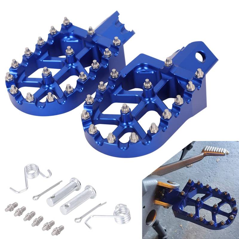 Motorrad Fußrasten CNC Aluminium für CRF XR CR 50 70 80 100 125 CT200U Mini Bike SSR RFZ BETA Pit Bike-Blau von JFG RACING