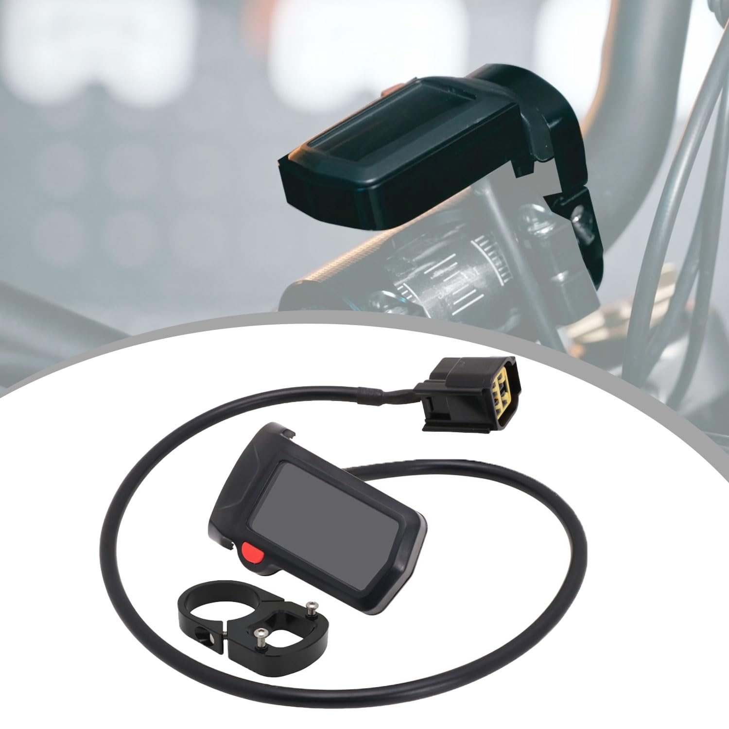 Geschwindigkeitsmesser für Motorrad, Tachometer, wasserdicht, LCD-Display, digitaler Stundenzähler, Timer + Halterung für Digitalanzeige, für Ron S X Segway X160/260, Schwarz Geschwindigkeitsmesser für Motorrad, Tachometer, wasserdicht, LCD-Display, digitaler Stundenzähler, Timer + Halterung für Digitalanzeige, für Ron S X Segway X160/260, Schwarz von JFG RACING