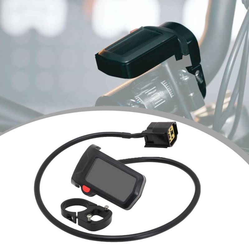 Geschwindigkeitsmesser für Motorrad, Tachometer, wasserdicht, LCD-Display, digitaler Stundenzähler, Timer + Halterung für Digitalanzeige, für Ron S X Segway X160/260, Schwarz von JFG RACING