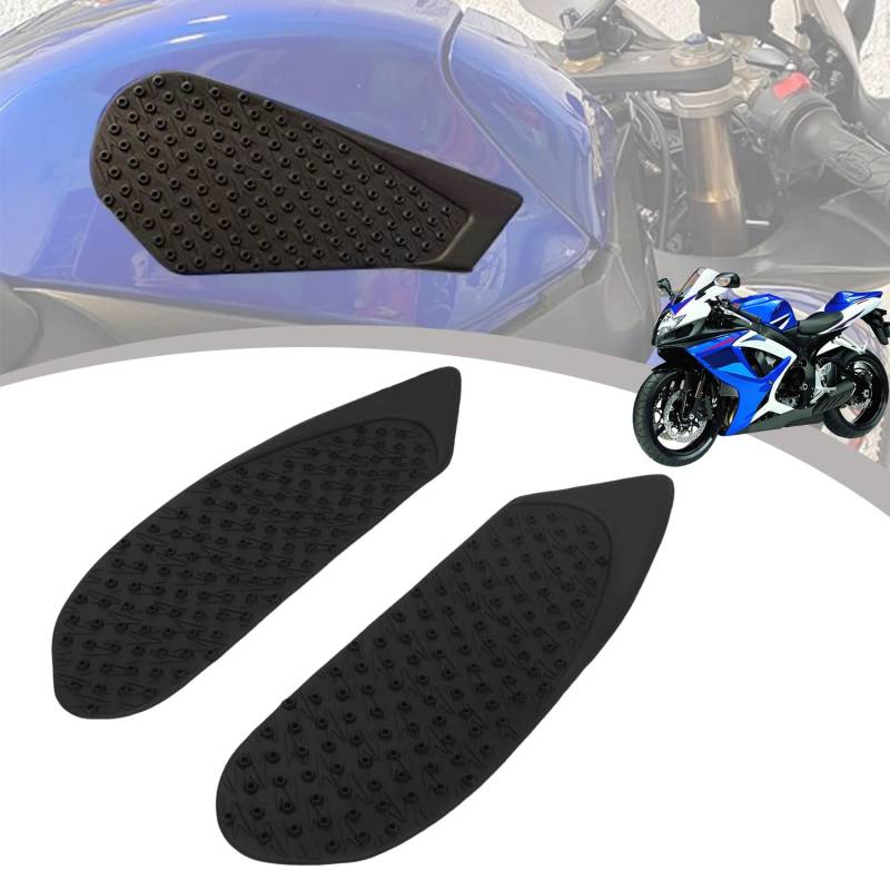 Motorrad Tankspad,Motorrad Kraftstofftank Traktionspads Anti Rutsch Gas Tank Pad Traction Seite Kraftstoff Knie Grip Aufkleber Für GSXR 600 750 2006 2007 von JFGRACING