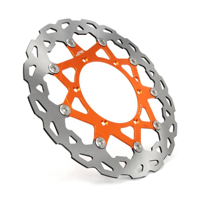 320mm Orange Motorrad Schwimmende Bremsscheibe Vorne für SX SXF EXC SXS XC MX MXC XCW XCF 400 450 500 505 520 525 530 540 XCG 600 620 625 640 GS LC4 ENDURO SUPERMOTO von JFG RACING