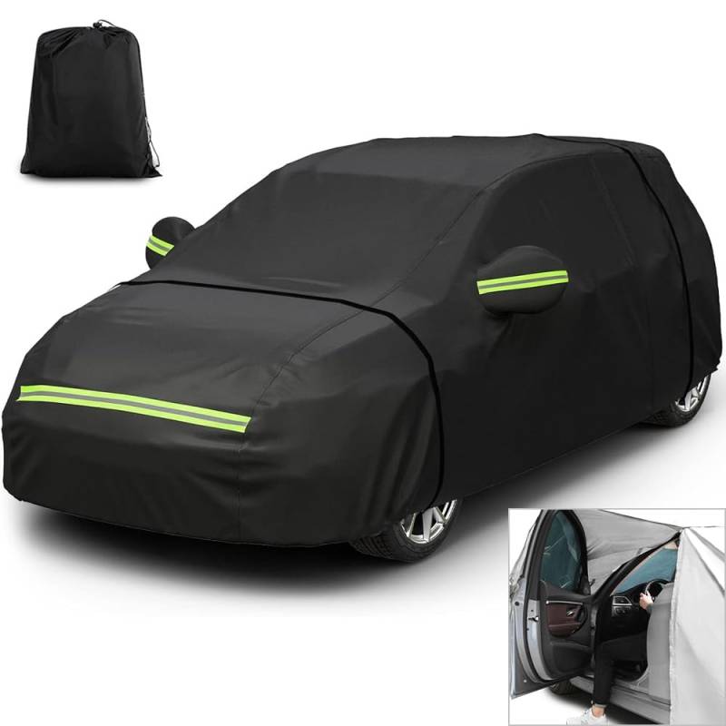 Autoabdeckung für VW Passat Variant Typ B6/3C ab Bj.2005-2010 Vollgarage Autoplane PE-Oxford-Gewebe für Regen Sonne Staub Schutz für jedes Wetter strapazierfähig Sonne UV-Schutz mit Reißverschluss von JGDLBXJY