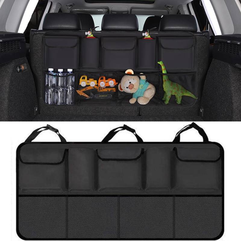 JGDLBXJY Kofferraum Organizer Auto für Cupra Leon Sportstourer KL I 2020-2024,Auto Aufbewahrungstasche Kofferraumtasche Auto mit Starkes elastisches Abnehmbare Kofferraumtasche von JGDLBXJY