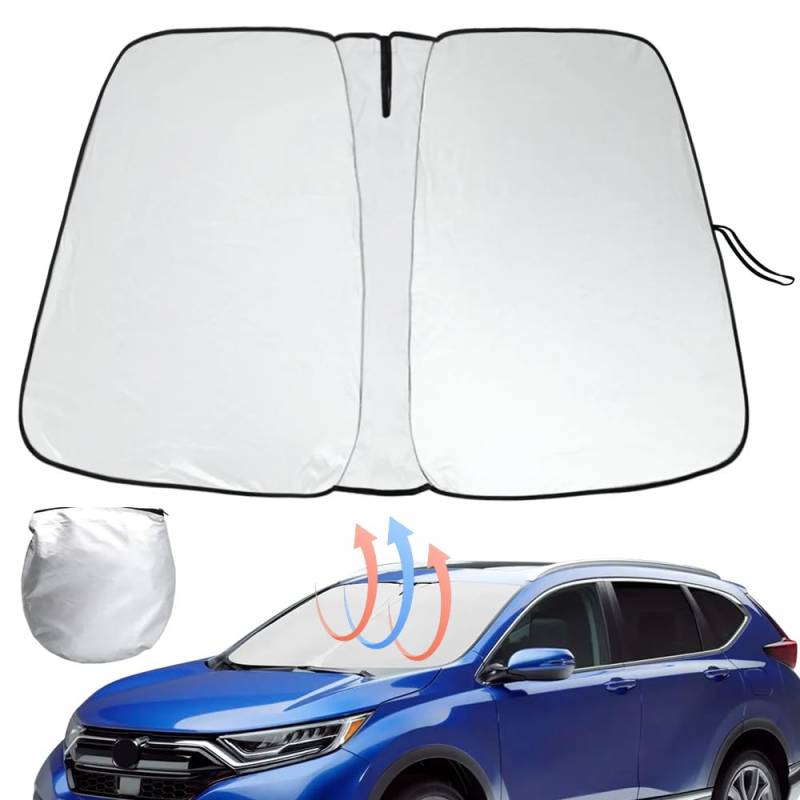 Sonnenschutz Auto Frontscheibe für Honda Civic VIII/8 Sedan | 2006-2011 Sonnenblende Windschutzscheibe Blockiert UV-Strahlen Faltbar mit Aufbewahrungstasche von JGDLBXJY