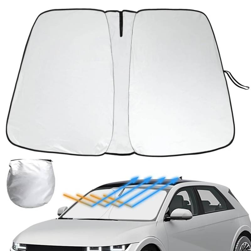 JGDLBXJY Sonnenschutz Auto Frontscheibe für Seat Leon ST FR Typ 5F ab Bj. 2013 Sonnenblende Windschutzscheibe Blockiert UV-Strahlen Faltbar mit Aufbewahrungstasche von JGDLBXJY