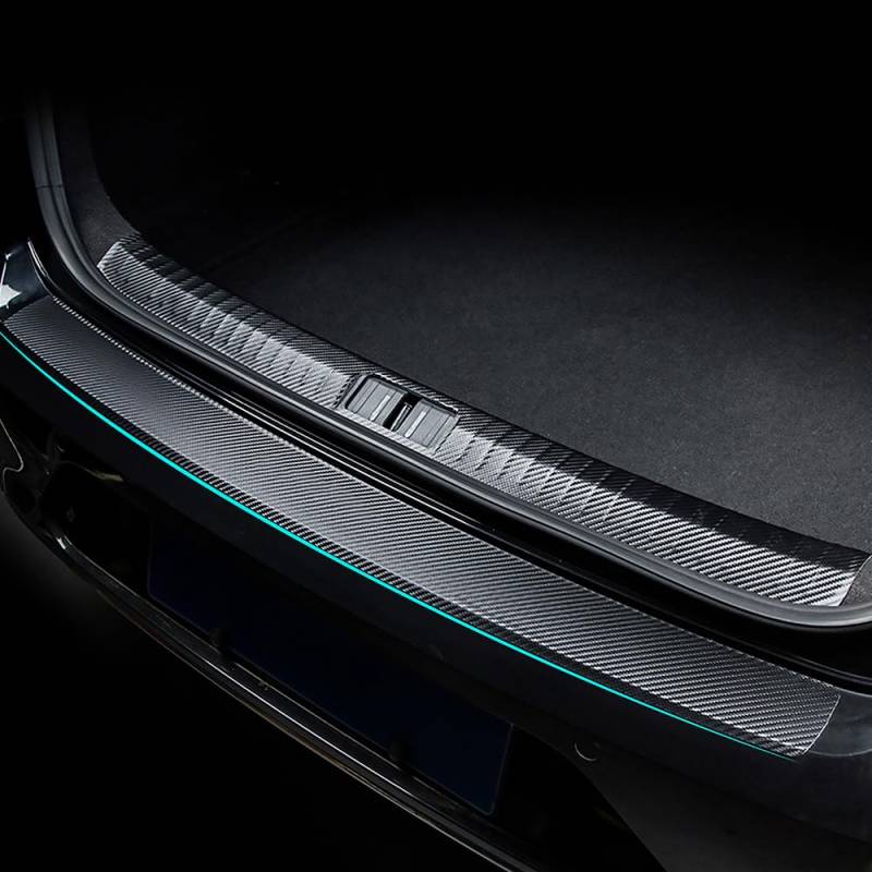 Lackschutzfolien für Mercedes Benz EQC Typ N293 ab BJ 2019 Ladekantenschutz Kofferraum Folie Carbonfolie Carbon,Schwellerschutz für Kofferraum Selbstklebender Heckstoßstangenschutz von JGDLBXJY
