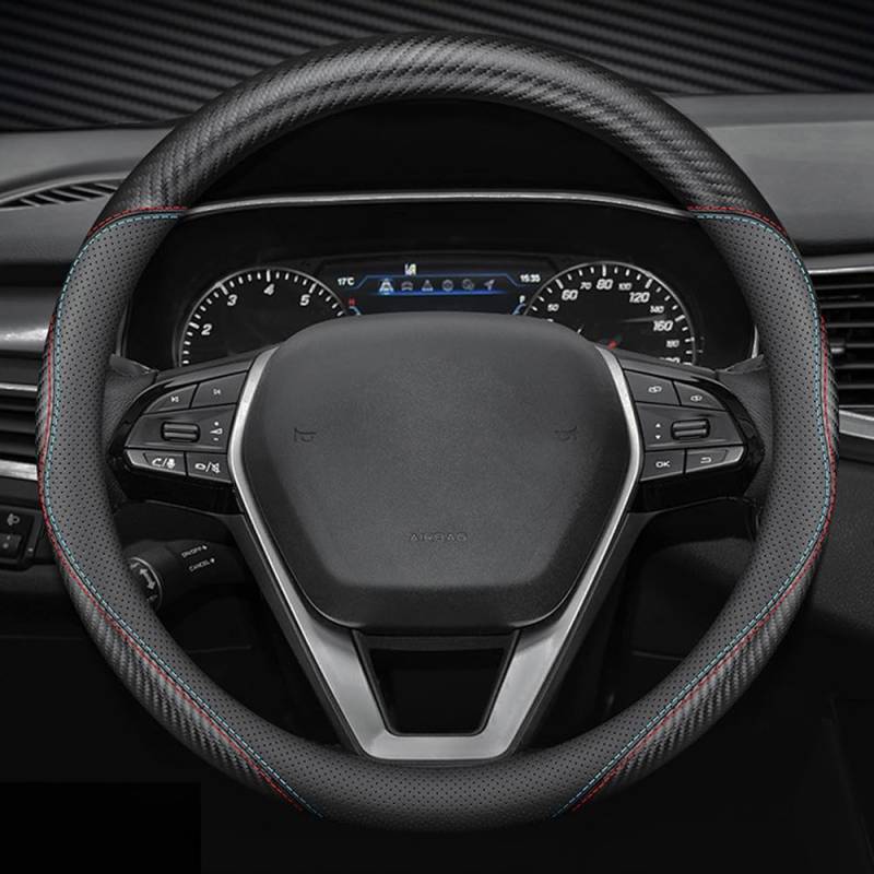 Lenkradbezug Auto für Mercedes Benz C-Klasse T-Modell S204 I 2007-2014 Lenkradbezug Leder 37-38cm Lenkradhülle für Sommer & Winter Anti Rutsch Lenkradabdeckung Lenkradschoner von JGDLBXJY