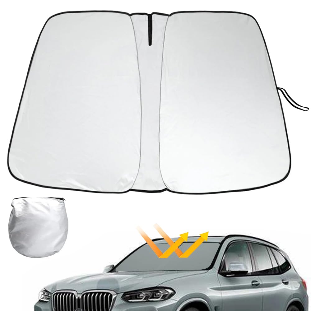 Sonnenschutz Auto Frontscheibe für BMW 2er Active Tourer 2 (II) U06 I 2021-2024 Sonnenblende Windschutzscheibe Blockiert UV-Strahlen Faltbar mit Aufbewahrungstasche von JGDLBXJY