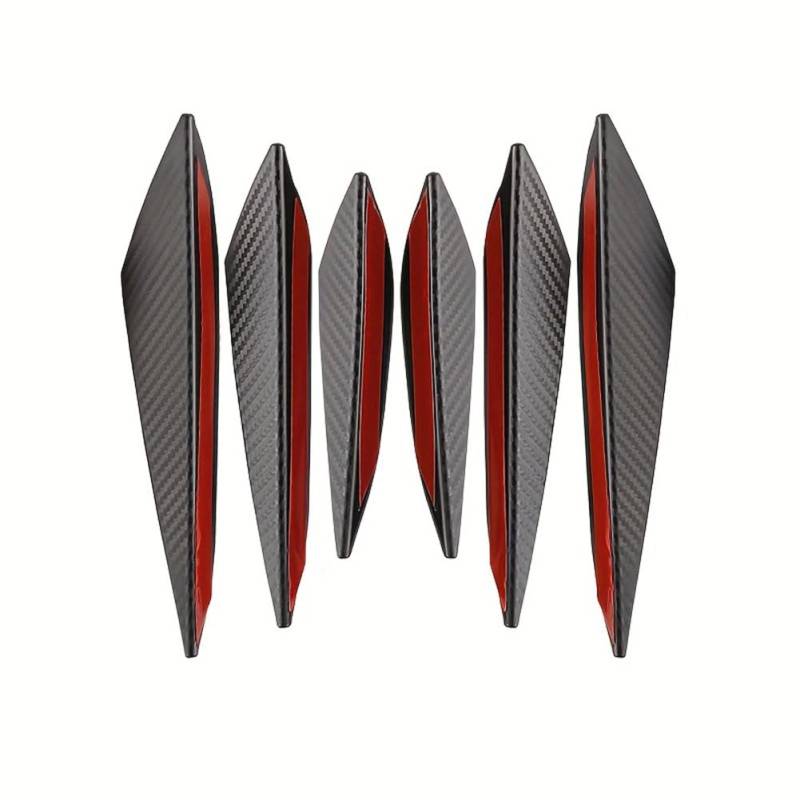 6pcs Auto Spoiler,kompatibel mit Mercedes-Benz AMG GT A Class AMG C Class AMG GLC AMG, Kollisionsstreifen Aufkleber,Carbon Fiber von JGGQSY