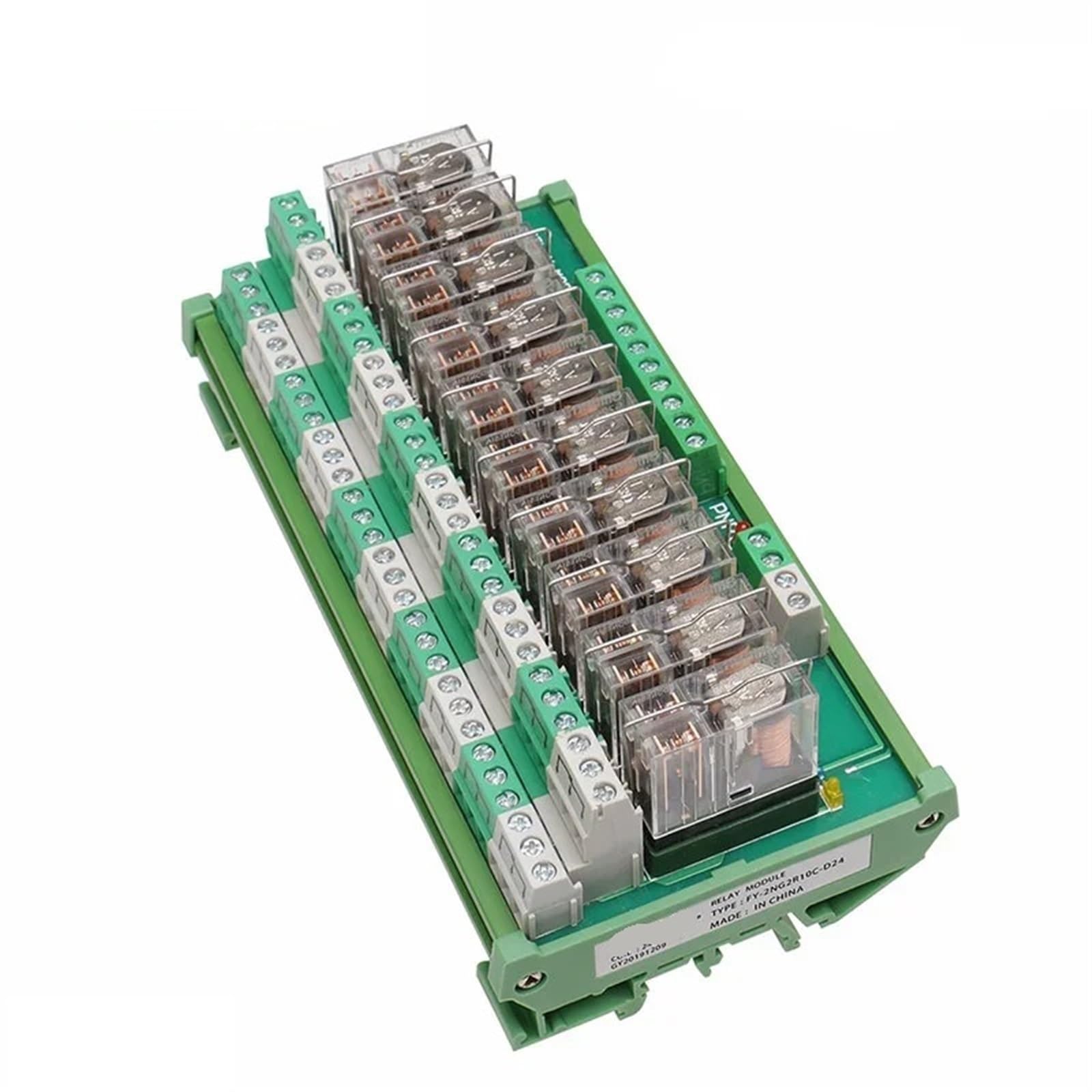 2NG2R DPDT Relais 10 Kanal Relais Modul 2NO 2NC Stecker In Relais 12V 24V 1Pcs(2NO2NC-10C-12VACDC) von JGODGQPM
