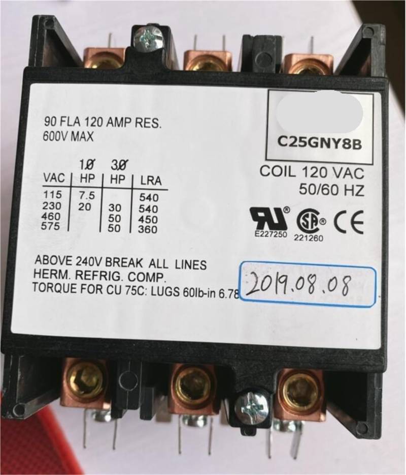 C25GNY8 C25GNY8B Plasma Schütz AC120V 90A Spule 50/60Hz 1 Stücke von JGODGQPM