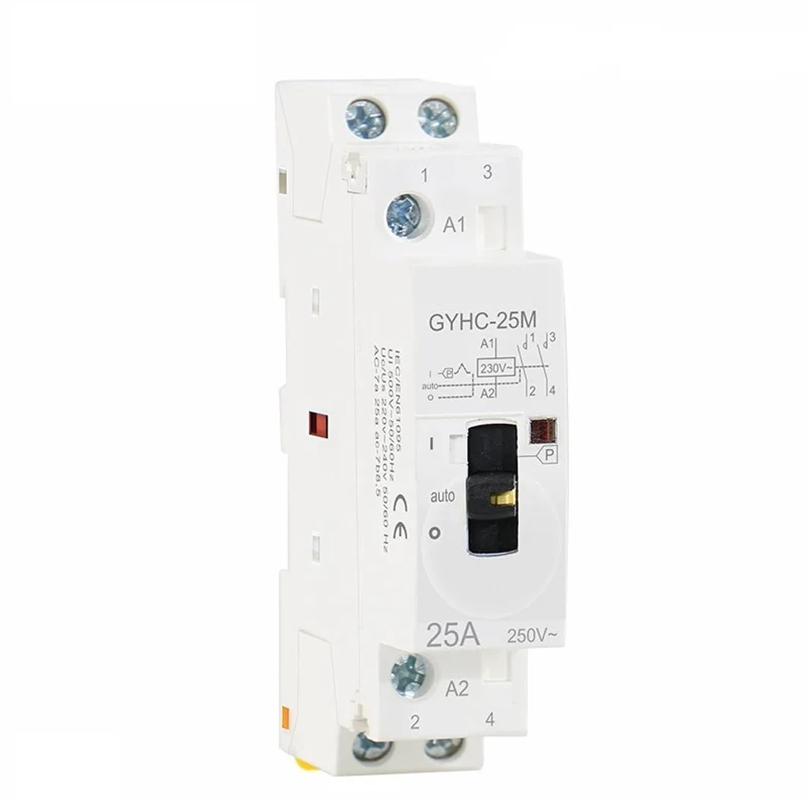 GYHC-25 Modularschütz 2P 16A 20A 25A 2NO oder 2NC 220V Din-Schienentyp 1 Stücke(2P 25A 2N0 220V) von JGODGQPM