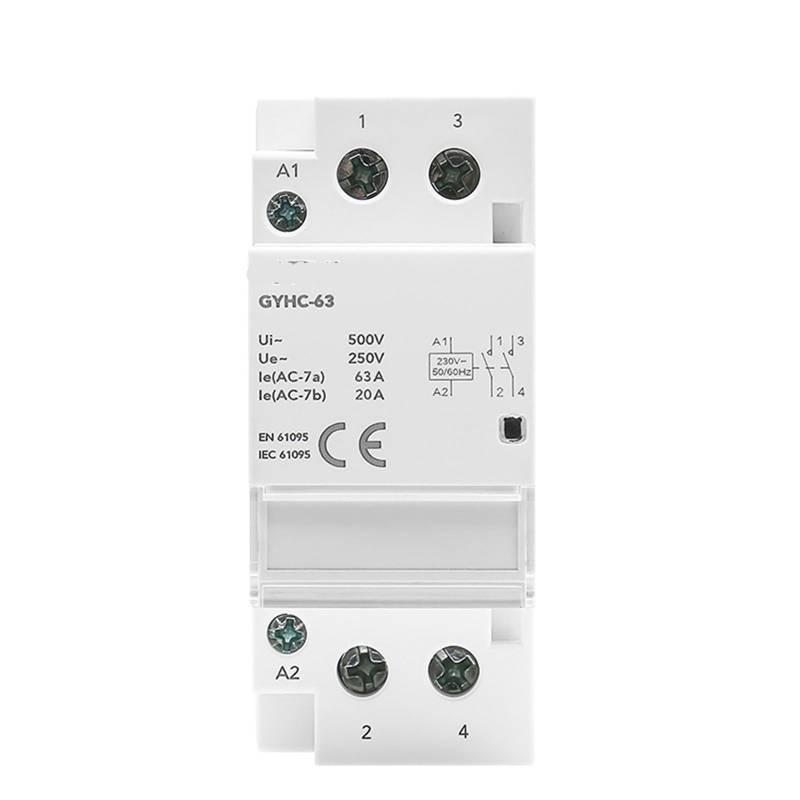Modulares Schütz 2P 40A 63A 2NO oder 2NC oder 1NO1NC DIN-Schienenmontage AC220V 230V Automatisch 1St(2P 63A 2NC 220V) von JGODGQPM