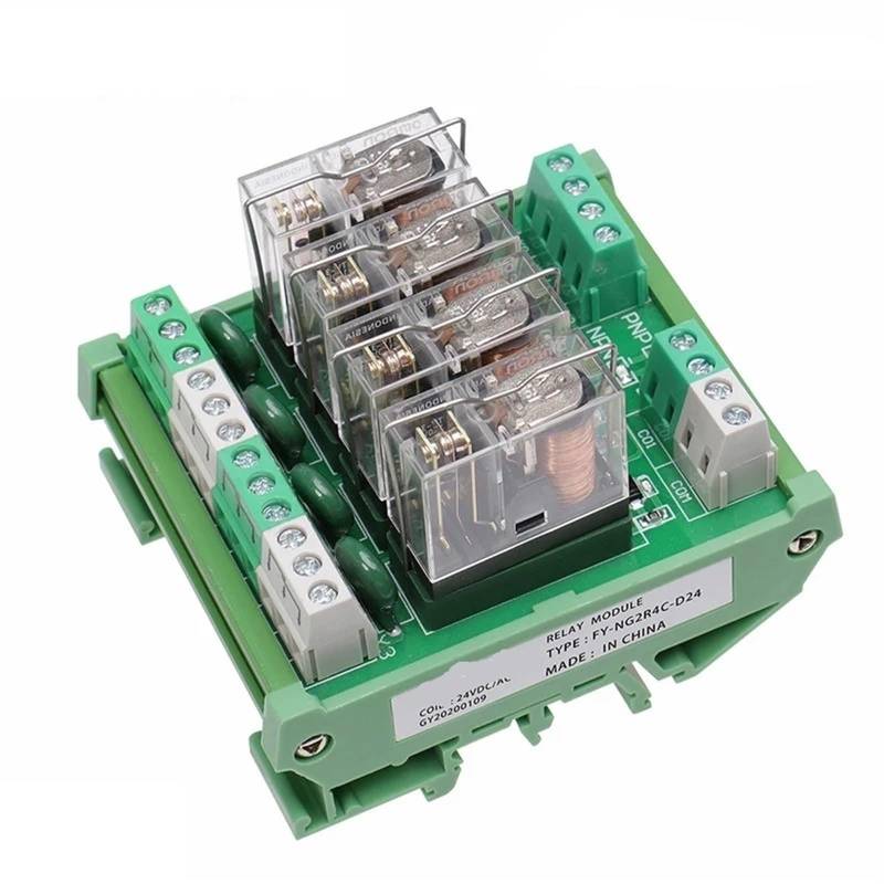 NG2R 4-Kanal-Relaismodul 1NO 1NC Relais SPDT-Modul 12V 24V AC DC Relais PLC 1 Stücke(FY-NG2R-4C-12VACDC) von JGODGQPM