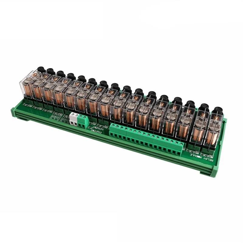 NGG2R 16 Kanal Relais Mit Sicherung 12VDC 24VDC Relais PLC 1NO1NC 1Pcs(FUSE-16C-12VACDC) von JGODGQPM