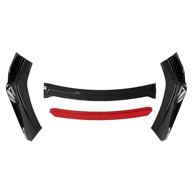 JGUYC 4 Stück Stoßstangenschutzabdeckungen Auto Frontstoßstange Lip Body Kit Spoiler Schaufel Vierstufiges Surround Corner Zubehör(Carbon Fiber Pattern) von JGUYC