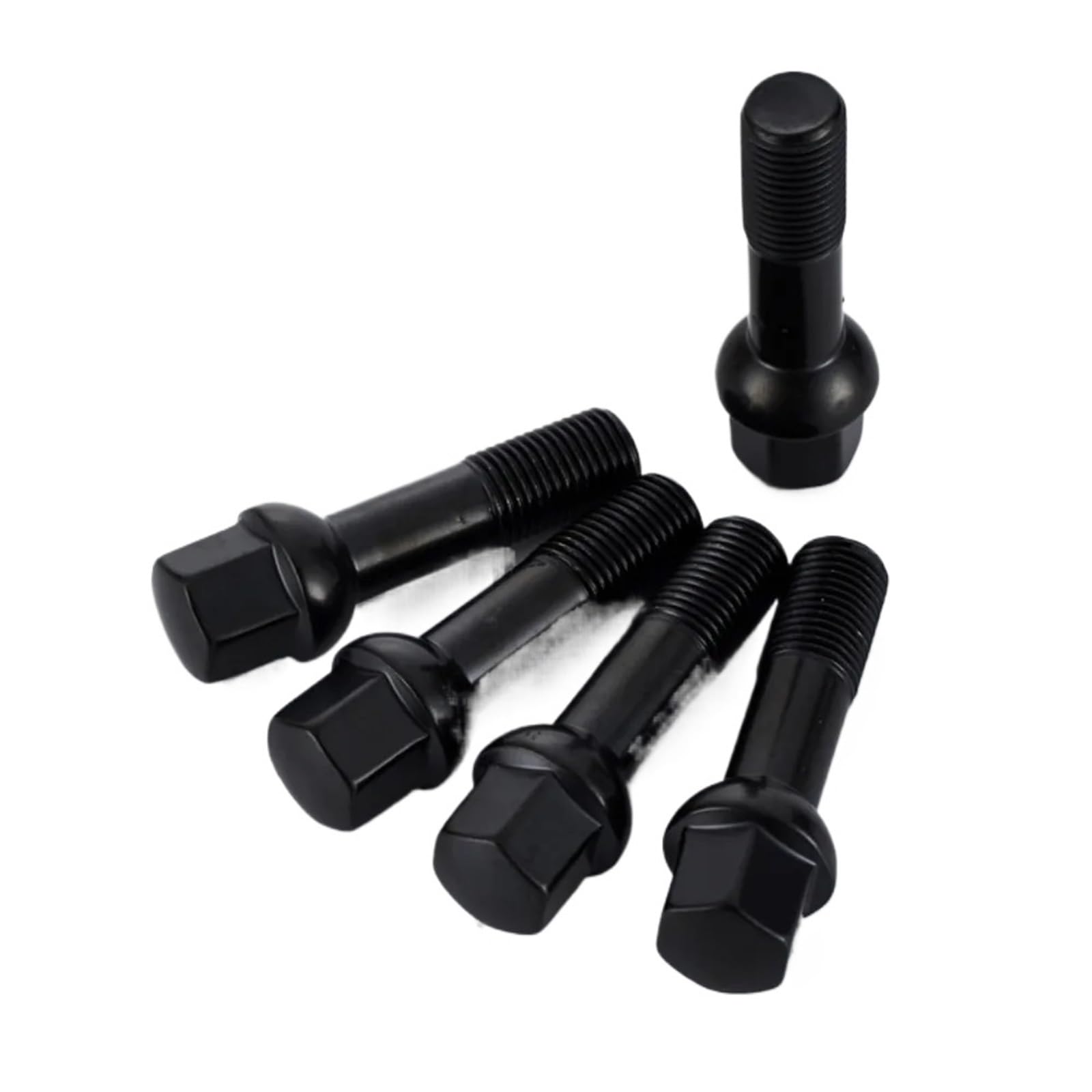 JGUYC 5 Stück Radschrauben, extra lang, passend for M//e/r/c/e/d/e/sB/e/n//z-Serie, M//14x1,5, Sechskant, 17 mm, Länge 67 mm, Silber/Schwarz(Black) von JGUYC