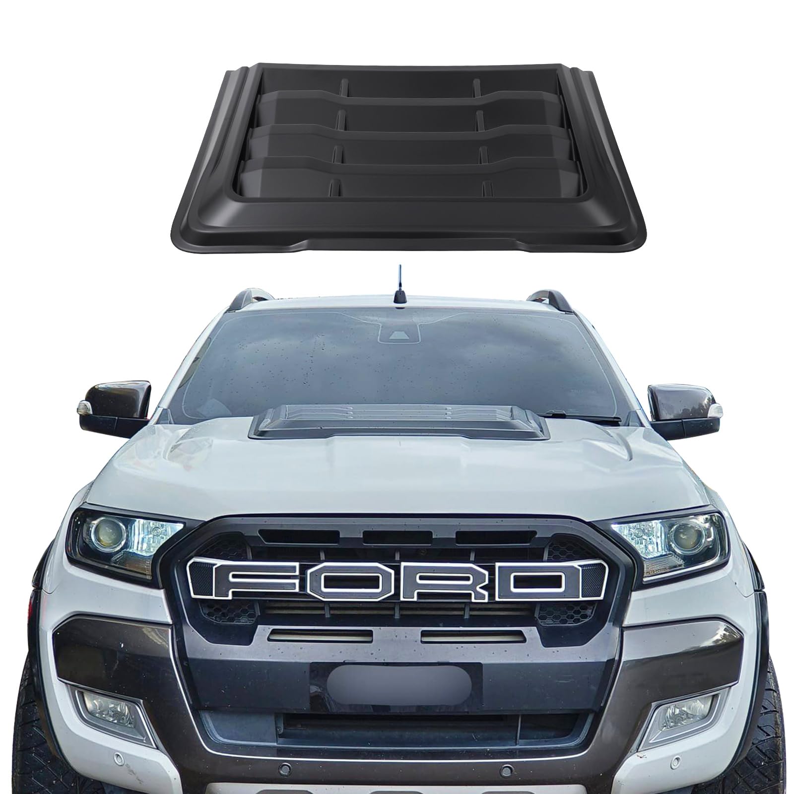 JHCHAN Motorhaubenschutz für Ford Ranger 2015–2022, T7 T8 MK2 MK3 Wildtrak XL XLT Platinum Raptor Tremor Limited ABS-Motorhaubenschaufel JHCHAN Motorhaubenschutz für Ford Ranger 2015–2022, T7 T8 MK2 MK3 Wildtrak XL XLT Platinum Raptor Tremor Limited ABS-Motorhaubenschaufel von JHCHAN