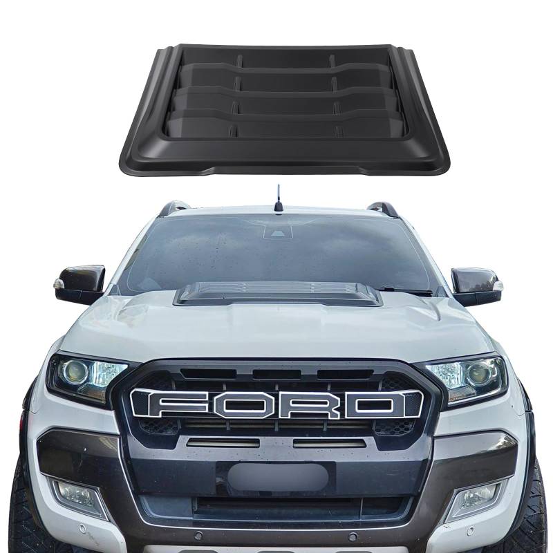 JHCHAN Motorhaubenschutz für Ford Ranger 2015–2022, T7 T8 MK2 MK3 Wildtrak XL XLT Platinum Raptor Tremor Limited ABS-Motorhaubenschaufel von JHCHAN