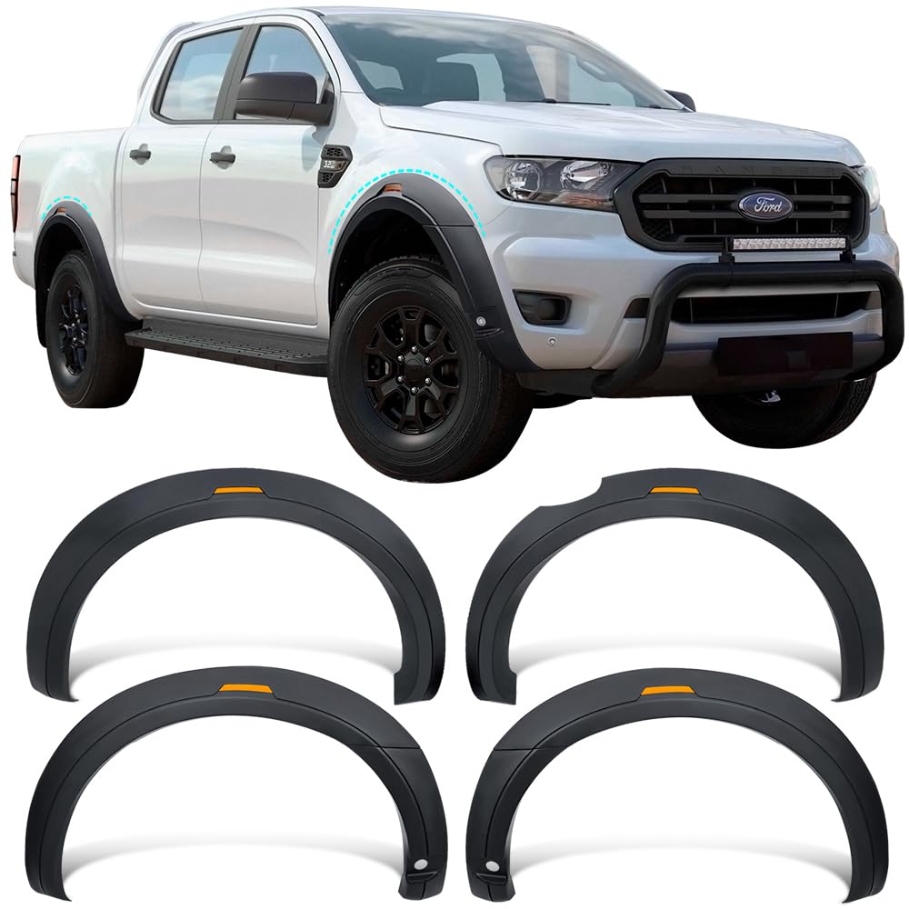 JHCHAN Kotflügelverbreiterungen für Ford Ranger T8 2019-2022 Wildtrak Limited Tremor Raptor MK3, Radkastenverbreiterungen und Schmutzfänger Extra Breit 30mm 5 Zoll JHCHAN Kotflügelverbreiterungen für Ford Ranger T8 2019-2022 Wildtrak Limited Tremor Raptor MK3, Radkastenverbreiterungen und Schmutzfänger Extra Breit 30mm 5 Zoll von JHCHAN