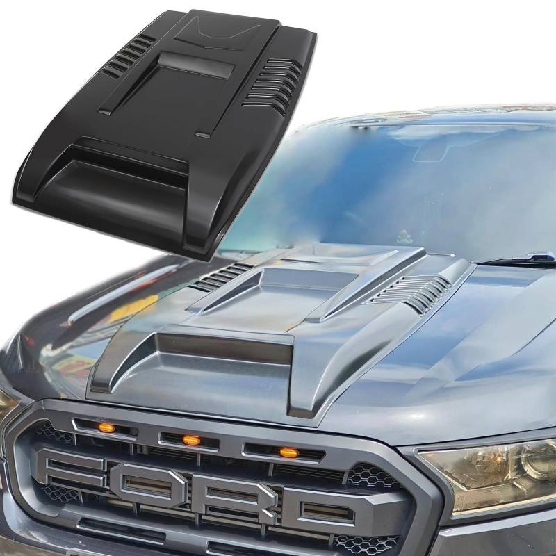 JHCHAN Groß Motorhaubenschaufel für Ford Ranger T7 T8 2015–2022 Wildtrak Raptor Limited XL XLT Tremor Platinum, ABS Motorhaube von JHCHAN