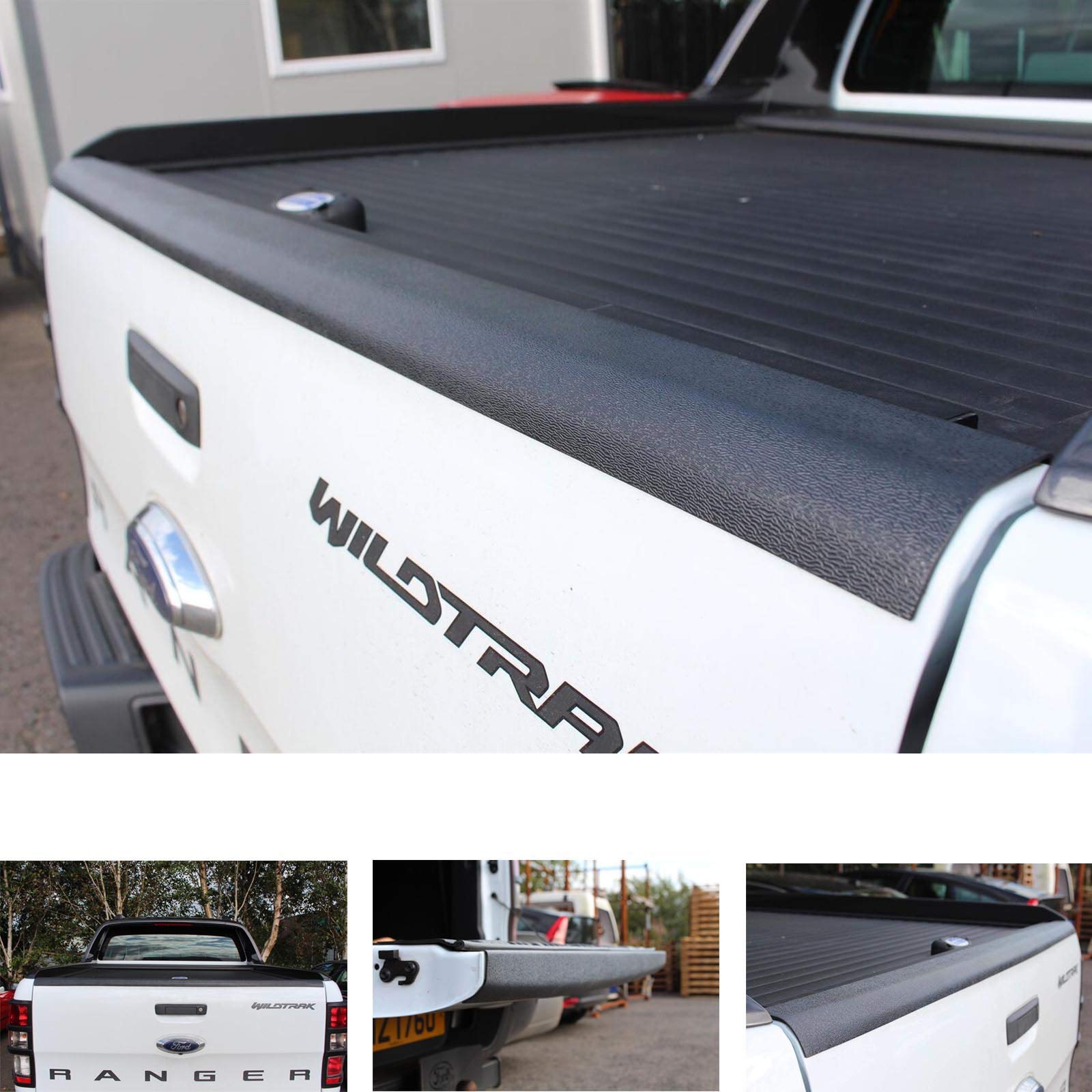 JHCHAN Heckklappen Schutzleiste Ladekantenschutz Abdeckung für Ford Ranger 2012-2022 T6 T7 T8 Wildtrak XL XLT Limited Stormtrak Wolftrak Raptor von JHCHAN