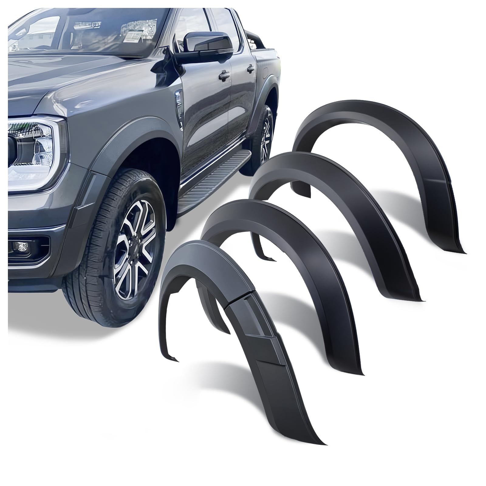 JHCHAN Kotflügelverbreiterung für Ford Ranger Limited Platinum T9 2023-2024 Fender Flares 5 Zoll zubehör Radkastenverbreiterung von JHCHAN