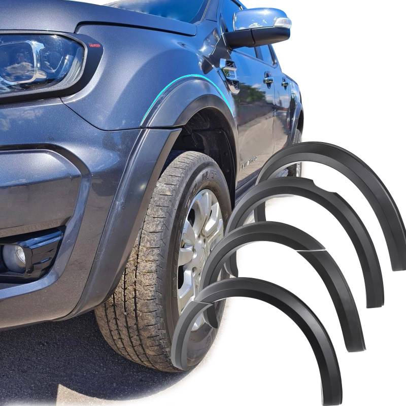 JHCHAN Kotflügelverbreiterungen 30mm für Ford Ranger Wildtrak 2015–2022 T7 T8 Doppelkabine Limited Wildtrak X Platinum Raptor, 6-teilig Radlauf ohne Parkassistent von JHCHAN